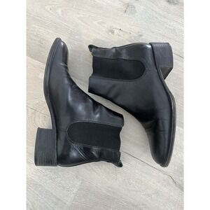 BALLY Liona Plain Chelsea Boots Styles-R Black Sz 6D Leather Made In Italy